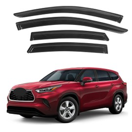 KPY Window Visor Compatible with Toyota Highlander 2020 2021 2022 2023 2024, 4PC Rain Guard Side Window Vent Deflectors Tape-On Style, 2020 2021 2022 2023 2024