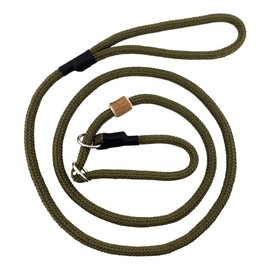 Romneys Melrose Moxon Lead 170 cm - Slip Lead for Training & Walks, Adjustable & Robust, Dog Lead without Collar, Ideal for Hunting & Sports (Olive)
