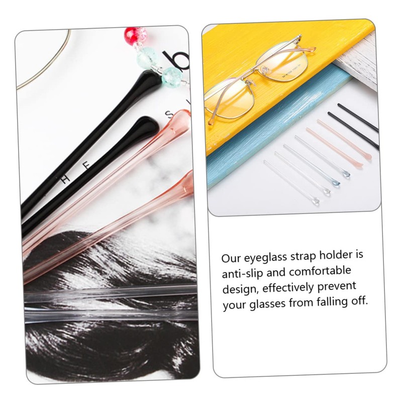 Mipcase 10pc Flexible Eyeglass Ear Grips Non Slip Temple Tips