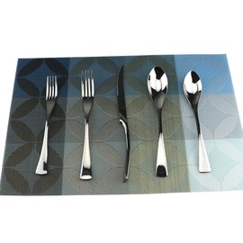 Uniturcky Cutlery Set 18/10 Stainless Steel Flatware Set Kitchen Silverware Tableware Dinnerware Utensil Set Steak Knife,Mirror Polished Silver,20-Piece Set, Service for 4