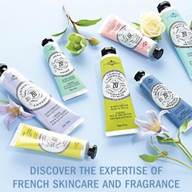 La Chatelaine Lemon Verbena Triple Milled Bar Soap and 20% Shea Butter Hand Cream Gift Set, Decorative Tin, Plant-Based, Natural & Organic, Made in France (7 oz. soap bar, 1 oz. hand lotion)