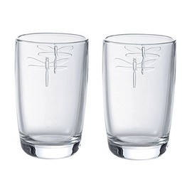 La Rochere Libellules Dragonfly Glass Tumbler 40cl, Set of 2