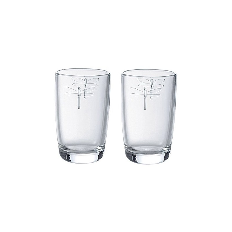 La Rochere Libellules Dragonfly Glass Tumbler 40cl, Set of 2