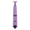 DQT Men's Plain Twill Wedding Formal Clip On Tie -
