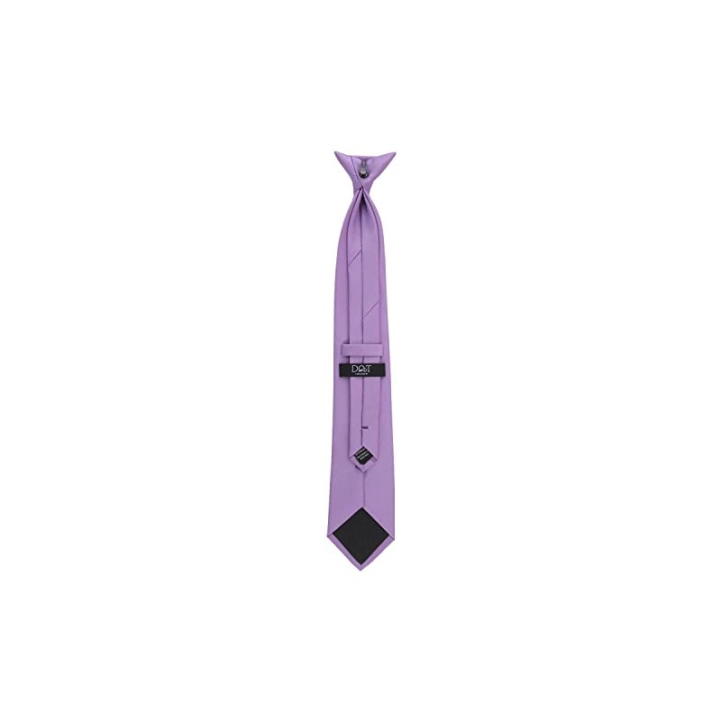 DQT Men's Plain Twill Wedding Formal Clip On Tie -