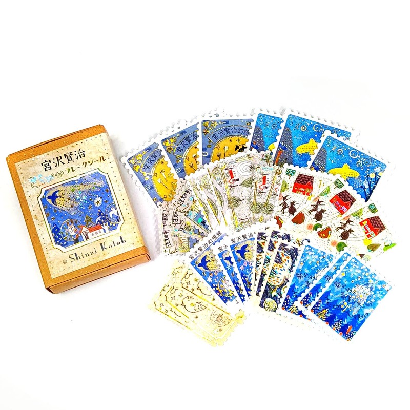 Shiru-dou Flake Stickers Shinzi Katoh Kenji Miyazawa Yodaka no Hoshi/Others