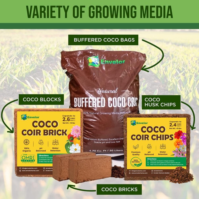 Coco Coir for Plants 1-Pack – 2.6 Cu. Ft. Compressed