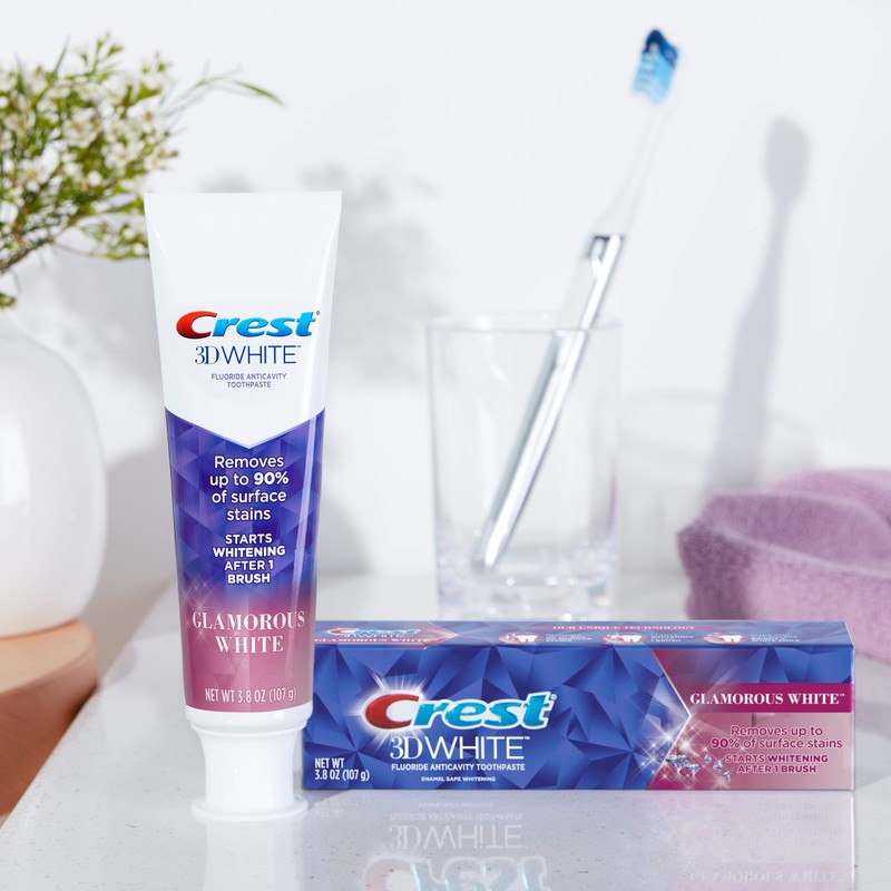 Crest 3D White Luxe, Glamorous White, Vibrant Mint Toothpaste 4.1