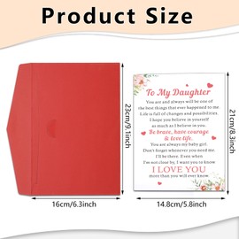 Delujouberst 16-18 Birthday Card for Daughter from Mom Dad Middle School Supplies for Teen Girls Stocking Stuffers for Kids Birthday Cards for Adult Daughter Christmas Cards for Women White Elephant