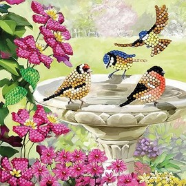 Crystal Art Diamond Painting Card Kit - Birds- Create Your Own 7"x7" Card Kit - for Ages 8 and up
