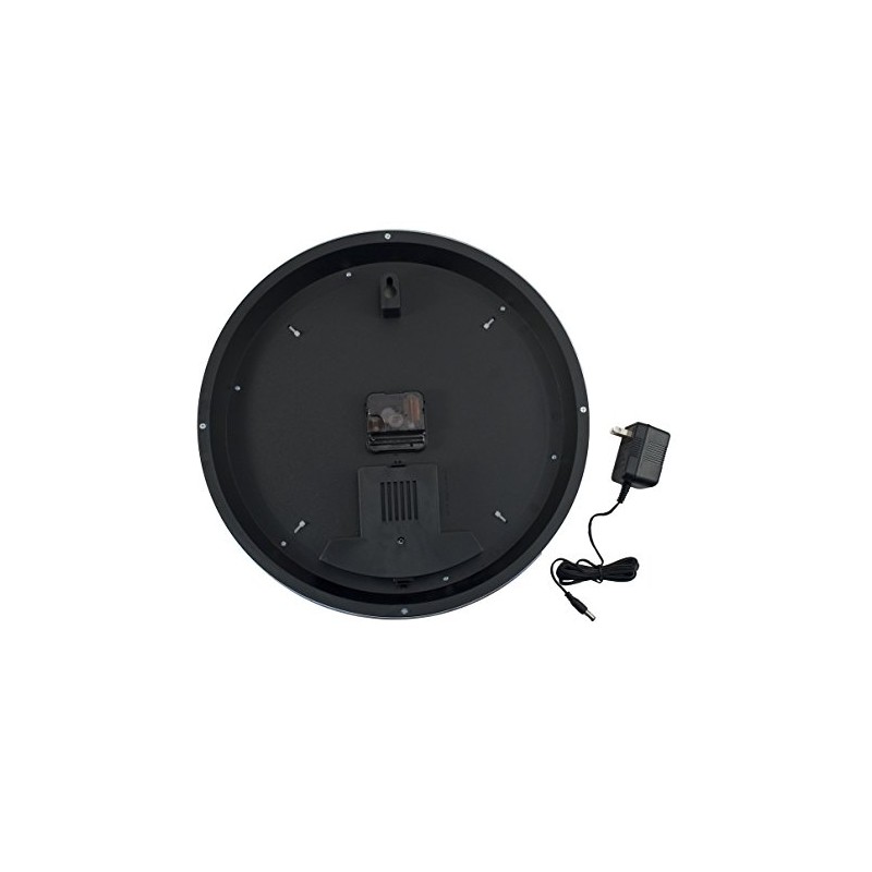 Blue Oval Industries White Light Up Neon Wall Clock 15-Inch