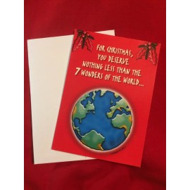 Merry Christmas Naughty Greeting Card Funny Humor Sarcastic Joke 7 Wonders