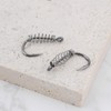 eMagTech 20pcs Black Spring Fishing Hooks Size 10# High Carbon