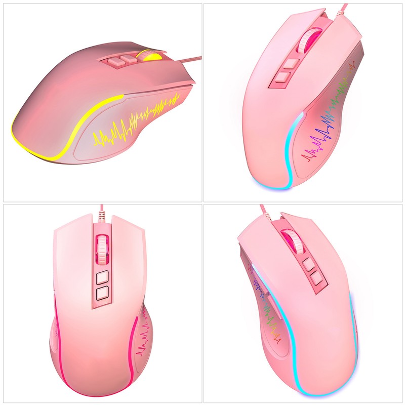 Gaming Mouse USB2.0 4 Adjustable DPI RGB Backlit Ergonomic Design