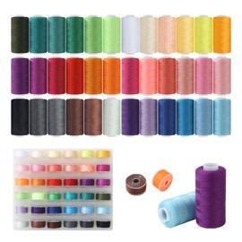 72 Pezzi Kit Cucito, Filo Per Macchina Da Cucire, 36 Colori Vari Di Filo Per Cucire, 400 Metri Di Filo Poliestere Resistente Per Rotolo, 36 Rocchetti Di Filo Per Cucire Per Macchine Taglia E Cuci