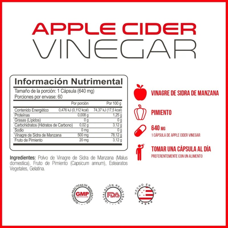 Forzagen Essentials Apple Cider 60 Caps | Vinagre De Manzana