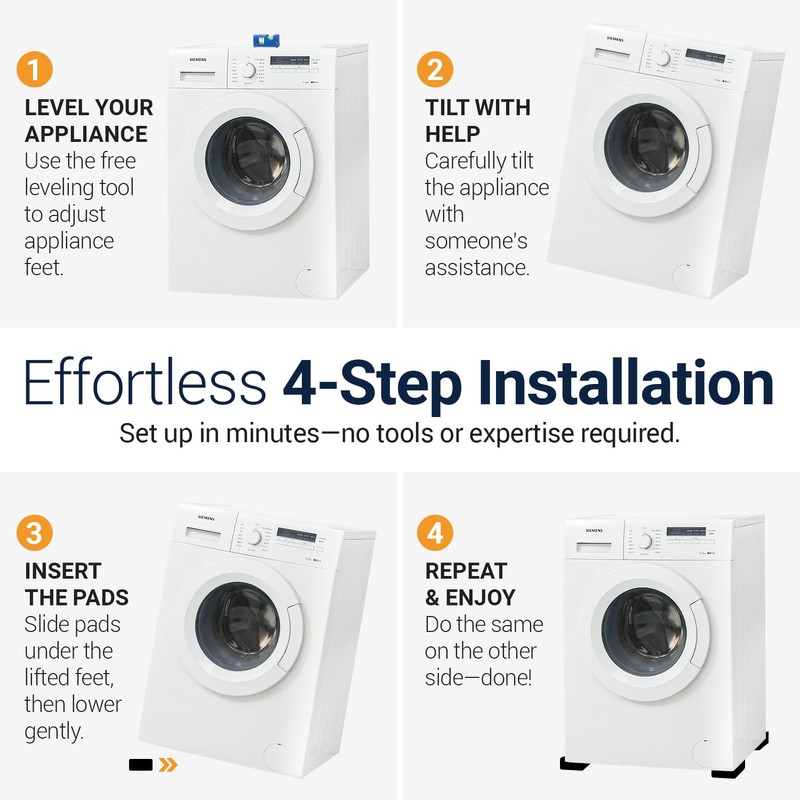Anti Vibration Pads for Washing Machine and Dryer (Set of