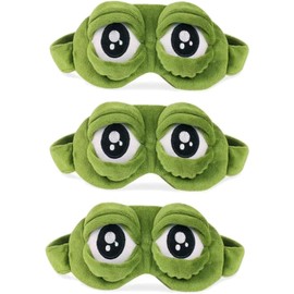 3D Frog Sleep Mask, Antifaz para Dormir Gracioso con Ojos de Rana 3D, Antifaz Opaco Suave con Correa Ajustable para Viajes, Siestas, Casa, Niños y Adultos