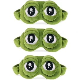 3D Frog Sleep Mask, Antifaz para Dormir Gracioso con Ojos de Rana 3D, Antifaz Opaco Suave con Correa Ajustable para Viajes, Siestas, Casa, Niños y Adultos