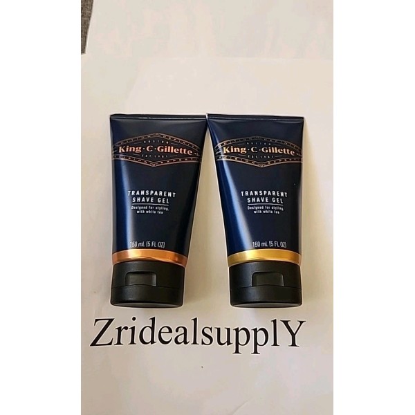 Gillette King C Gillette Transparent Shave Gel Designed With White