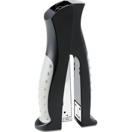 Business Source Vertical Desktop Stapler, Full-Strip, 20 Sheet Capacity, Black