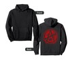 Red Anarchy Symbol Design Graffiti Style, Anarchism, Punk Pullover Hoodie