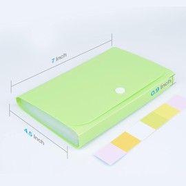 REEMTOO Receipt Organizer, Coupon Organizer, Folder Organizer Mini Organizer Wallet for Coupons, Receipts, Cash, Tax Item or Changes,7x4.5 in 13 Pockets with Tabs Check Case(Set 4)