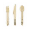 Wooden Cutlery - Black, 16cm, Set of 18 Pieces