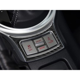SUNJIKA Compatible with Carbon Fiber Gear Shifter Driving Mode Button Panel Trim Sticker Interior for 2016 2017 2018 2019 2020 Subaru BRZ Scion FR-S Toyota 86 Accessories (Blue) 1PCS