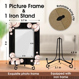 Baseball Picture Frame, Baseball Frame for Teenager Coach, Baseball Team Gifts Wooden Picture Frame with Stand, 4"x6" Picture Frame for Tabletop Display, Home Office Desk Decor Shelf Display/XK67