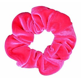 Mytoptrendz® Large Velvet Scrunchie Ponytail Hair ElasticHair Tie Bands Bobbles (Bright Hot Pink)