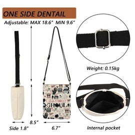 MEIKIUP River TV Show Gifts Glamour Ghoul Crossbody Bag South Side Serpents Gifts Goth Crossbody Purse Fandom Merchandise (Glamour Crossbody-UK)