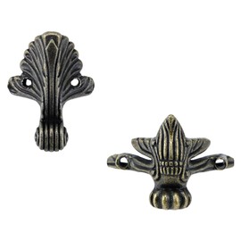 Coshar 24pcs Antique Bronze Jewelry Box Feet Corner Protector Wood Case Decorative Legs for Vintage Boxes