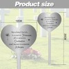 Grave Decoration Weatherproof, Cemetery Decoration, Grave Stake Stainless Steel Heart,