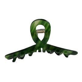 IMT-LLC Green Plastic Hair Claw Clip, Fairy Wings, Butterfly, Geometric Hollowing Hair Claw High Grade Acetic Acid Shark Clip For Woman Girls (Green 2)