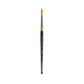 KINGART Premium Original Gold 9000-8 Round Series Artist Brush, Golden Taklon Synthetic Hair, Short Handle, for Acrylic, Watercolor, Oil and Gouache Painting, Size 8