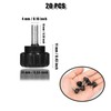 LUTER 20pcs M4 x 10mm Carbon Steel Threaded Knurled Thumbscrew,