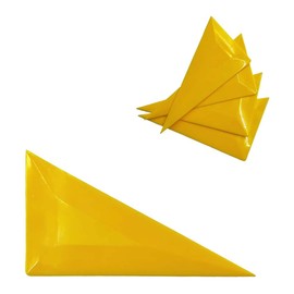 5PCS Car Window Tint Squeegee, Corner Squeegee Vinyl Wrap Tool Kit, Triangle Squeegee Card Scraper Window Tint Tool for Car Wrapping and Window Film Installation Application (Yellow)