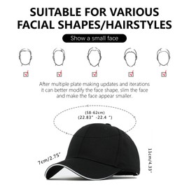 AULPEE Adjustable Tuncker Hat Embroidered Baseball Caps Racing Auto WordmarkHat Fashion Street Dancing Sports Travel(New Black) M