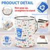 Jingmore 30 Gallon Collapsible Pop up Trash Can with Zippered