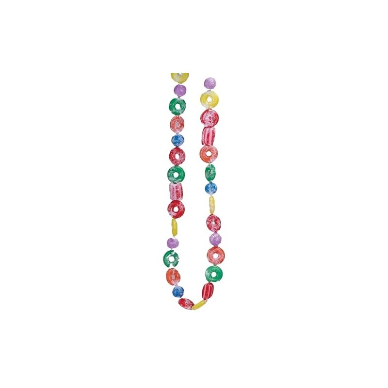 Kurt S. Adler Candy Garland, 6-Feet Long, Plastic, Round, Red,