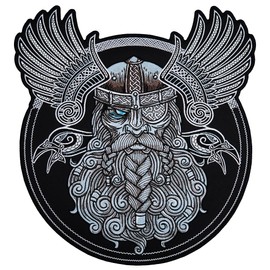 Viking Wing Large Back Patch for Custom Biker Vest/Iron-on/Sew on