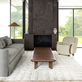 Rugs USA x Arvin Olano Downtown Textured Area Rug, 5x8, Ivory