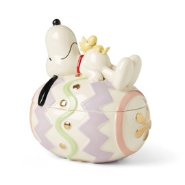 Lenox 895685 Peanuts Easter Snoopy Covered Candy Dish, Spring Serveware