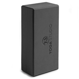 Yoga Studio Yoga Block High Density EVA Foam Gym Exercise Brick - Anti Slip, Bevelled Edges, Lightweight and Travel Friendly, Pilates Practice - Graphite Grey