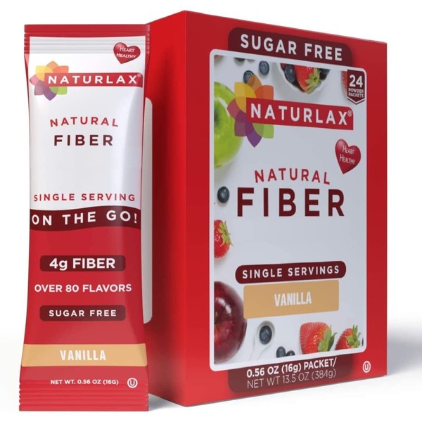 Naturlax Vanilla Flavored Psyllium Husk, 24 Fiber Packets