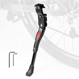 ROCKBROS Bike Kickstand Adjustable Aluminum Alloy Kickstand Bike Side Kickstand Bicycle Adults Kick Stand for 22" 24" 26" 28" Mountain Bike Road Bikes