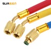 R134A R410A R22 R12 A/C Charging Hoses and Ball Valve