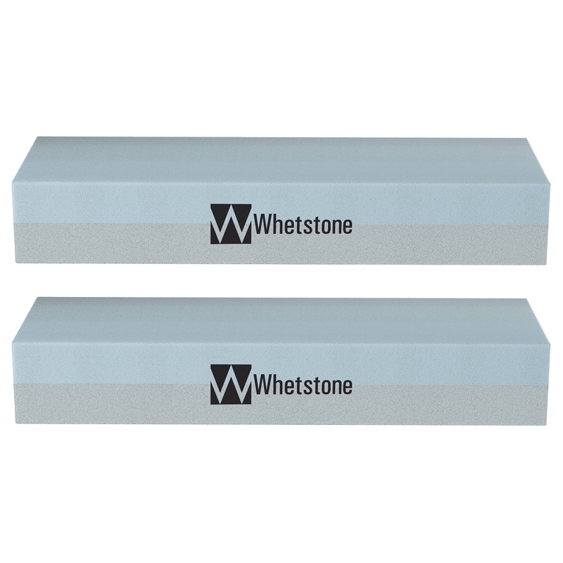 Knife Sharpening Stone 2-Pack - Dual 400/1000 Grit Wet Block