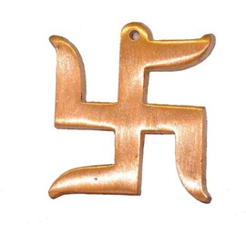 HOLYDAY Hindu Lucky Symbol Swastik Copper Wall Hanging for Vastu and Good Luck Copper Swastik Vastu Remedies & Product